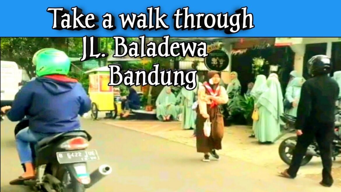 Take a walk through JL. Baladewa Bandung City, West Java, Indonesia.
