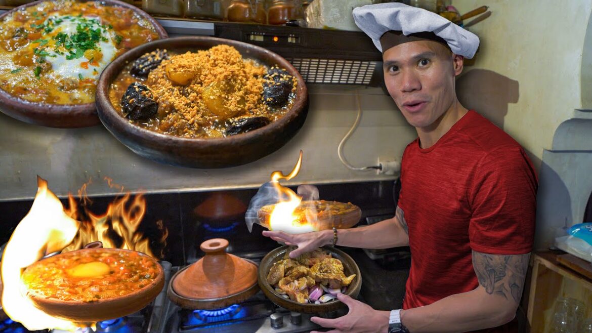 INSANE Moroccan Street Food in Fes - TRYING TAGINE FOR FIRST TIME IN MOROCCO + FEZ STREET FOOD TOUR
