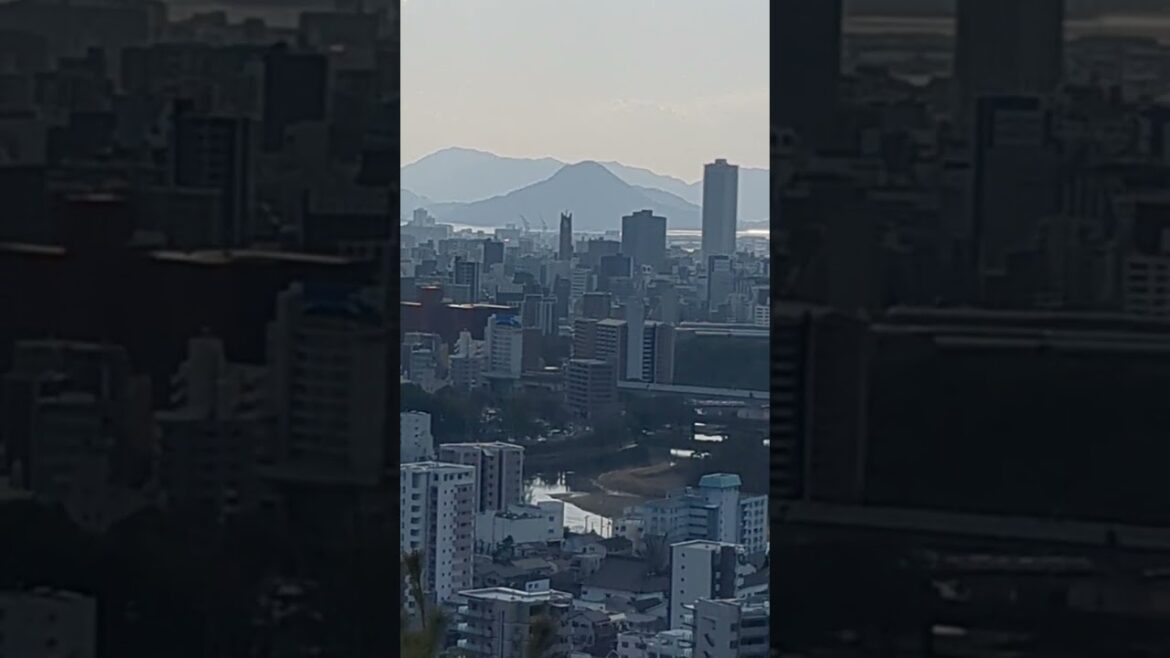 60-sec Hiroshima city views & landmarks from Mitateyama lookout #japan