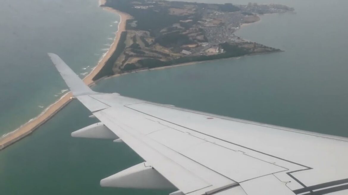 Look at the movement of the plane's wings! Beautiful view from the window!