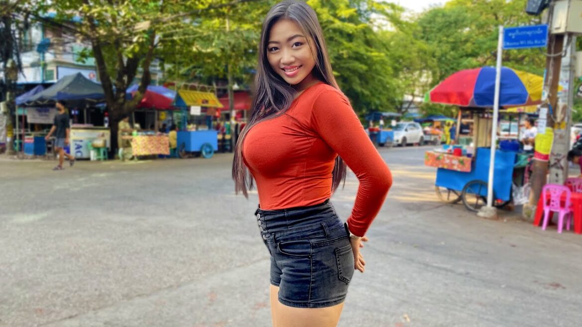 Walking with a wonderful Burmese Girl at the Market Walking with a wonderful Burmese Girl at the Market