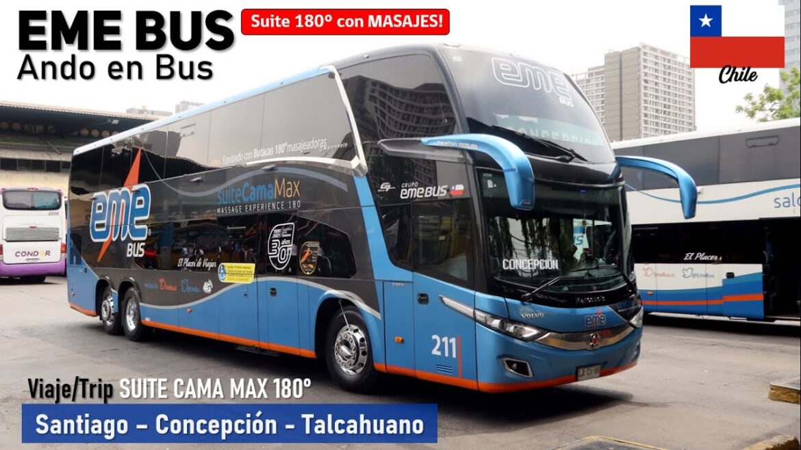 Viaje Eme Bus 180° SUITE CAMA MAX Santiago Talcahuano en bus Marcopolo New G7 Volvo | Ando en Bus