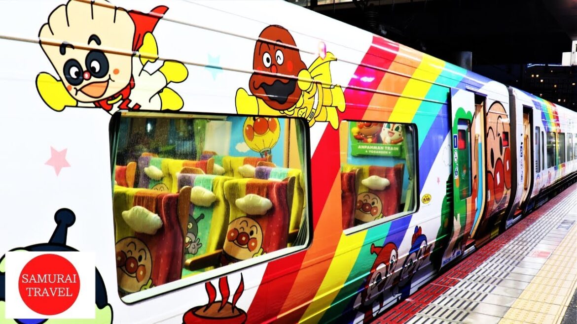 【Anpanman Train Japan】ride JR Shikoku express Shiokaze Beautiful scenery of Seto inland sea & bridge 【Anpanman Train Japan】ride JR Shikoku express Shiokaze Beautiful scenery of Seto inland sea & bridge
