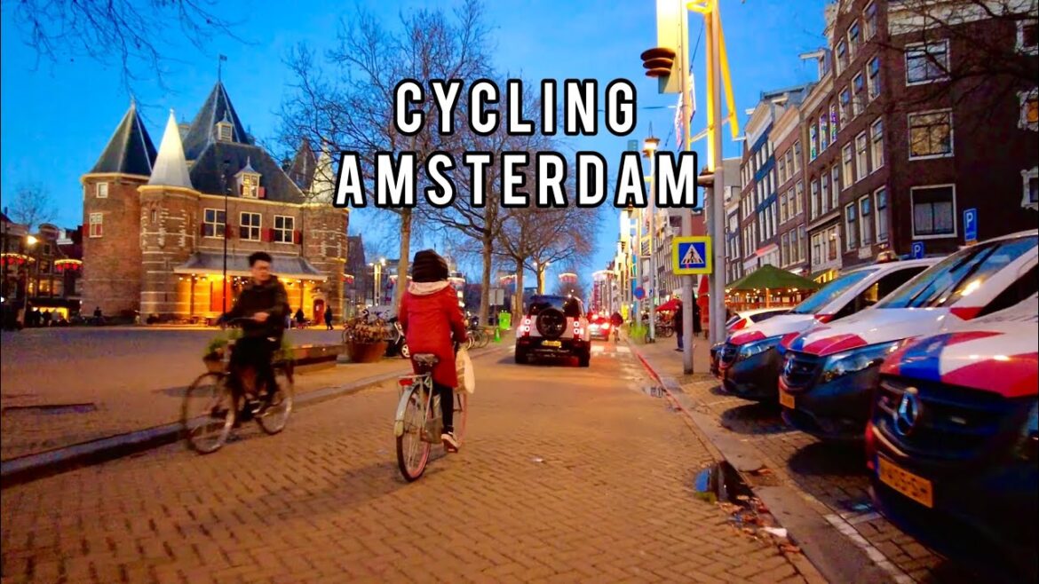 🚲 Amsterdam Bike Ride 4K Evening Cycling Through the Streets of Amsterdam 2022 POV