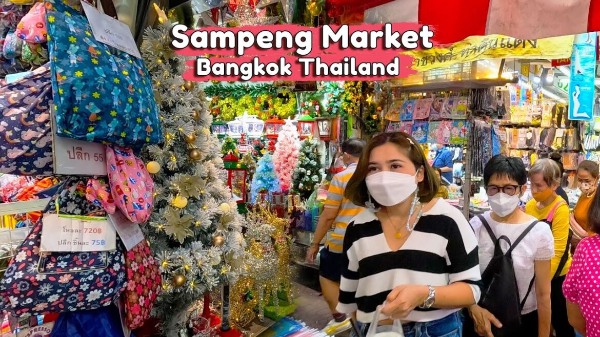 Walking tour (Sampeng Market Chinatown Bangkok) most popular places to buy wholesale products