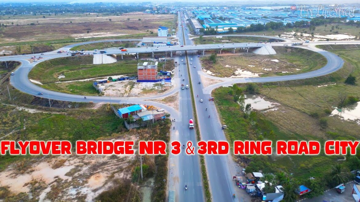 Drone View Flyover Bridge National Road 3 And 3rd Ring Road City Drone View Flyover Bridge National Road 3 And 3rd Ring Road City