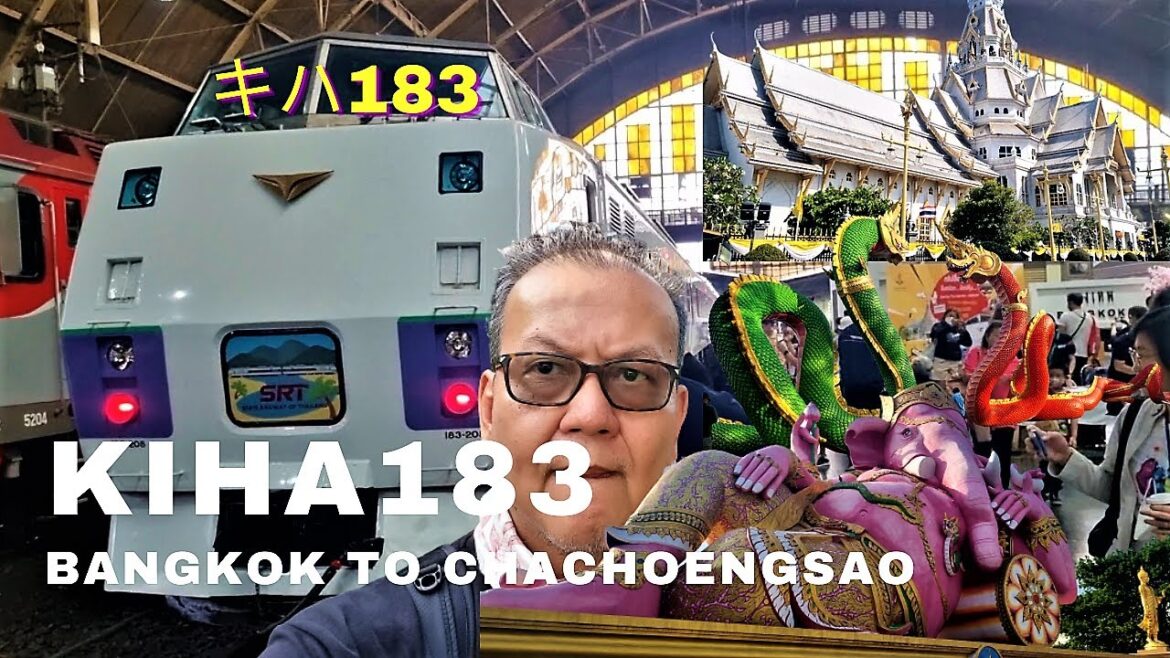 KIHA 183 To Chachoengsao | キハ 183 ไป ฉะเชิงเทรา | Pink Ganesha | Wat Sothon Wararam | Bronze Ganesha