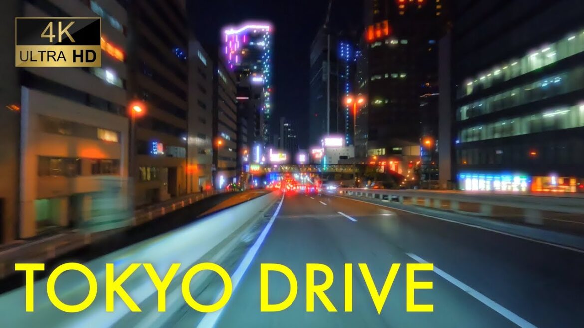 【 4K JAPAN DRIVE 】Driving on the Tokyo Highway at night.  Cyberな夜の首都高ドライブ　| Cyberpunkish |