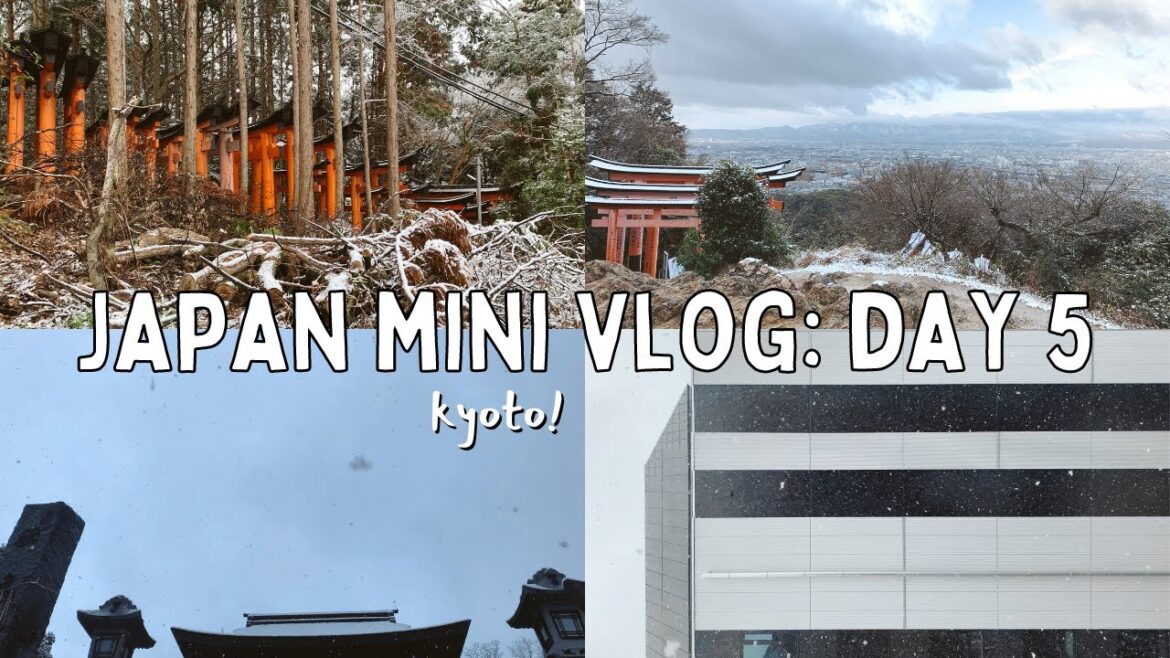 Kyoto Day 1 | Fushimi Inari Shrine & Snowy Kyoto | Japan Mini Vlogs