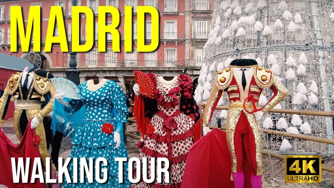 MADRID Spain - Winter/Christmas 2022 Walking Tour (4K/60FPS)
