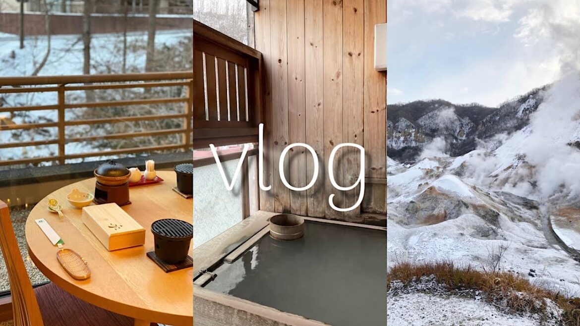 [🇯🇵여행vlog] #2 노보리베츠 온천마을, 하나유라 료칸, 송영버스 타는 방법, 가이세키 맛집, 지옥계곡, 면세점 과자쇼핑, 힐링 가족여행인데 나만 너덜너덜