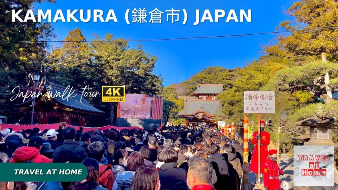 4k hdr japan walk | First day of 2023 Walk in Kamakura japan | Crowds block the way to the temple 4k hdr japan walk | First day of 2023 Walk in Kamakura japan | Crowds block the way to the temple