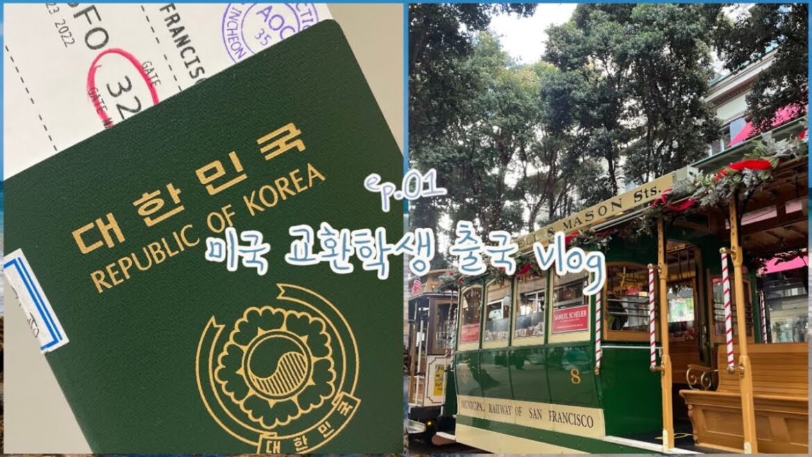 vlog • 🇺🇸 미국 교환학생 브이로그 ep.01 : 나 홀로 미국행 비행기✈️ • 인천-샌프란시스코-워싱턴, 샌프란시스코에서 12시간 경유😳