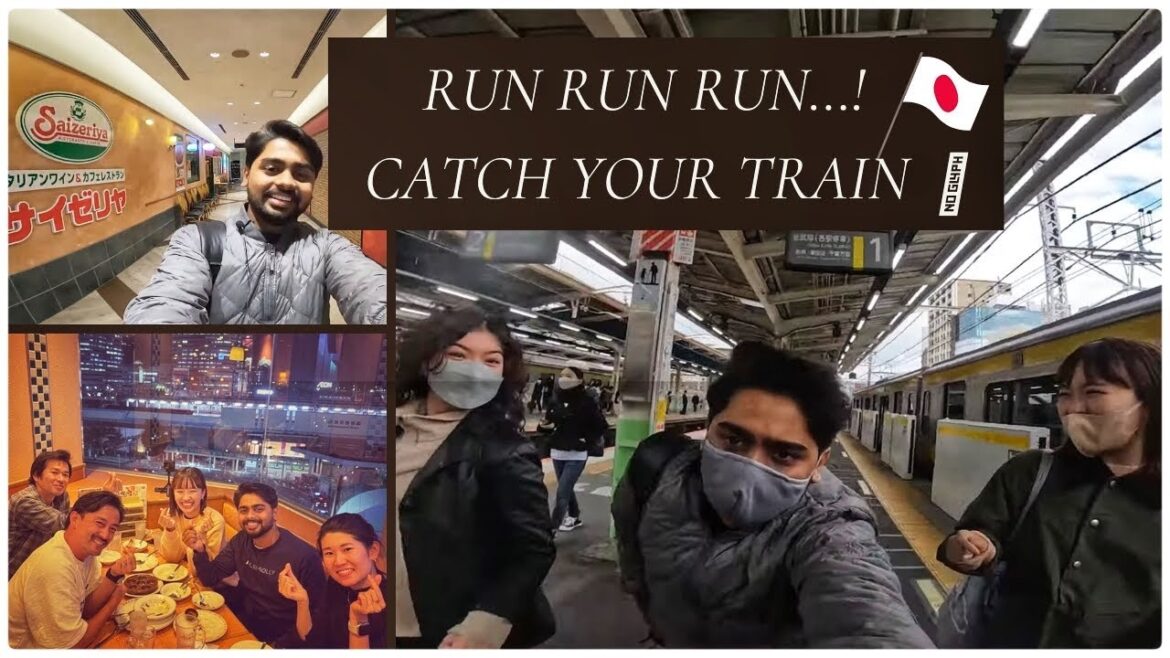 Crowded trains in Tokyo,Japan Did we manage to catch our train…? | Visiting Saizeriya restaurant