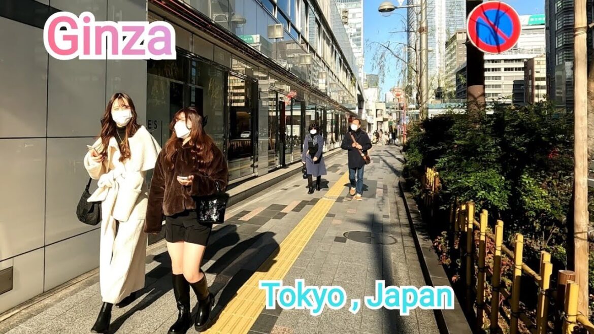 [4K] Ginza Winter Walking Tour. Tokyo January 2022. 🇯🇵