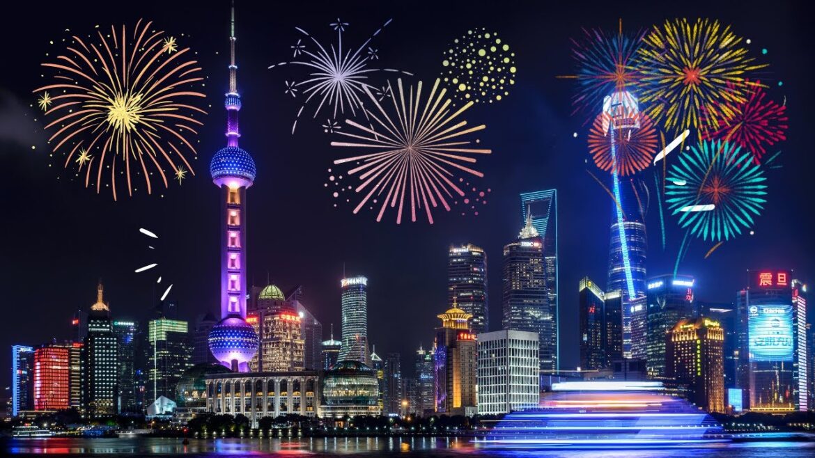 Shanghai new year fireworks 2023 || Chinese new year fireworks