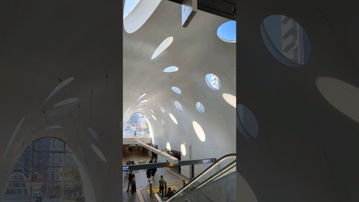 Japan's coolest futuristic station – natural light & birdsong #shorts #hiroshima #train Japan's coolest futuristic station - natural light & birdsong #shorts #hiroshima #train