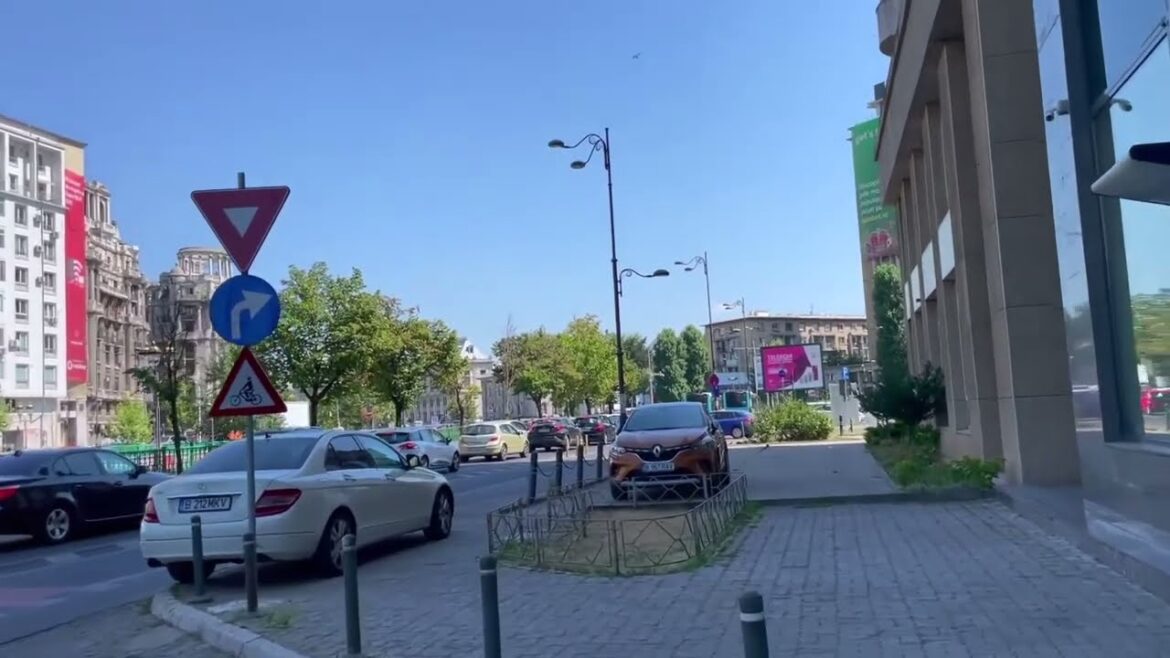 Romania Bucharest 4k Virtual City Walking Tour