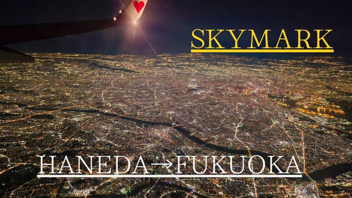 【スカイマーク】夜景を見ながら羽田から福岡への空旅を楽しみました✈️