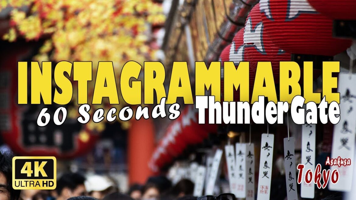 Thunder Gate at Senso-ji Asakusa Tokyo in 60 sec | Instagrammable GIANT lantern you MUST SEE 4K Thunder Gate at Senso-ji Asakusa Tokyo in 60 sec | Instagrammable GIANT lantern you MUST SEE 4K