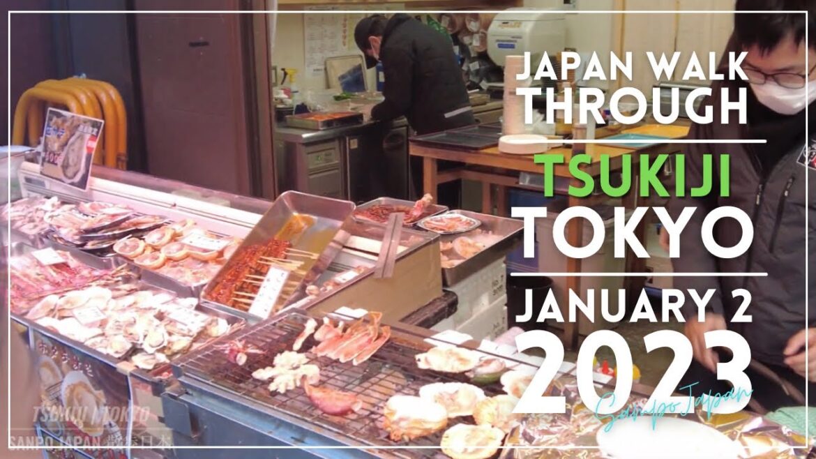 [4K] New Year's Holiday in Tsukiji Fish Market, TOKYO (January 2, 2023) | JAPAN WALK THROUGH