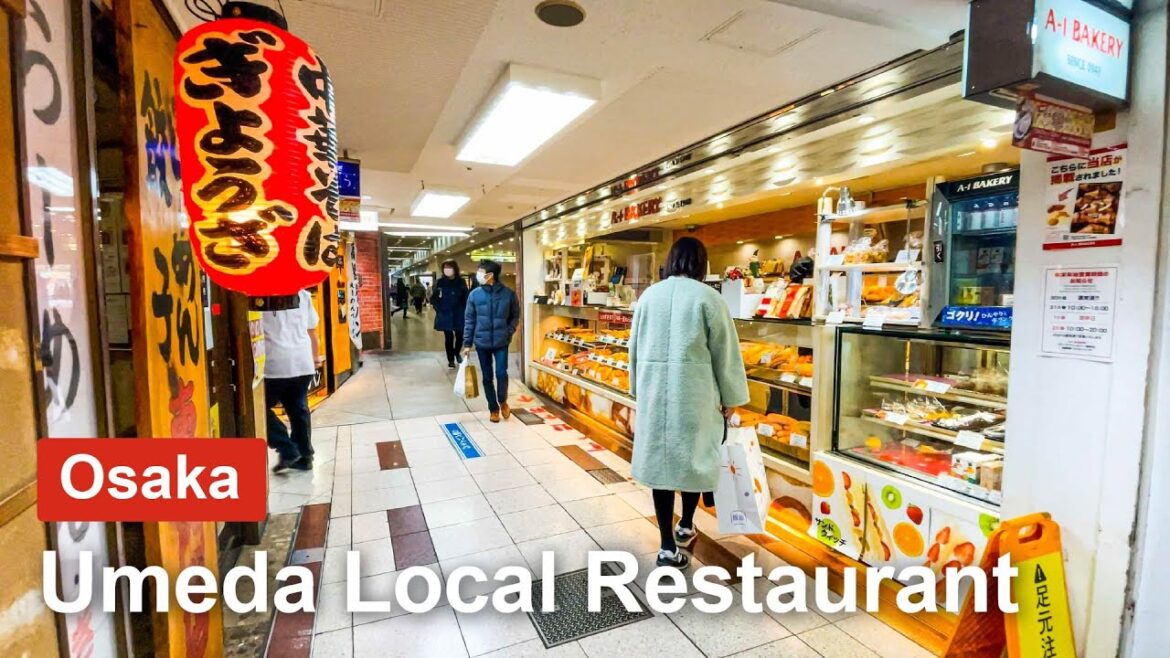 【Osaka 💖】Walk Japan - Osaka Local Restaurant Spot Shin-Umeda Restaurant Area ASMR 【4K】오사카 โอซาก้า