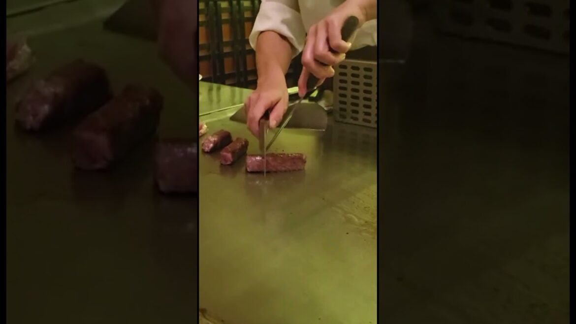 A5 Kobe Beef on Fire 🔥 at Teppanyaki Saigon (Vietnam) #benihana #shorts