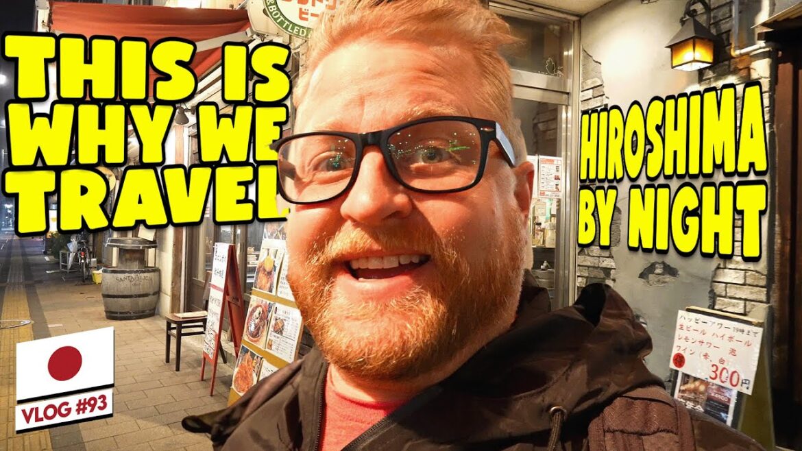 A night walk in Hiroshima | Dreamination Light Display and & Atomic Peace Flame