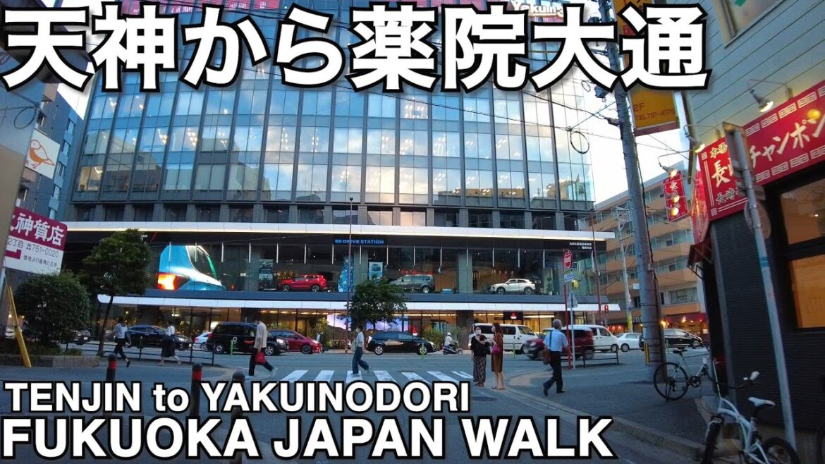 天神から薬院大通へ歩くvirtual Fukuoka Tenjin to Yakuinodori