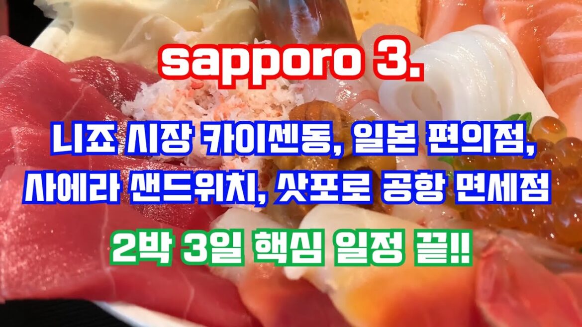 니조 시장, 일본 편의점, 사에라 샌드위치, 삿포로 공항 면세점까지!! 니조 시장, 일본 편의점, 사에라 샌드위치, 삿포로 공항 면세점까지!!