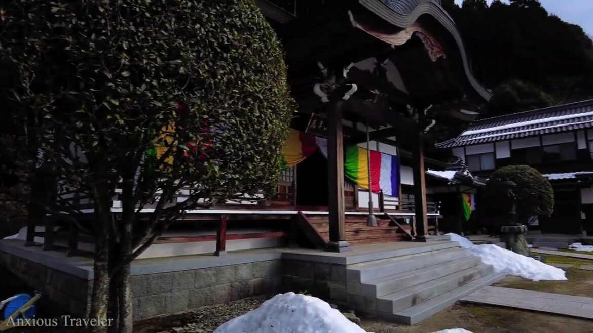 Countryside walk visiting an ancient temple and shrine in old Japan | Maniwa Japan | ASMR 4K 60fps