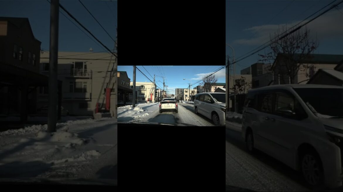 追い越しと赤信号の違反 （琴似栄町通） [ #札幌市 車載動画]