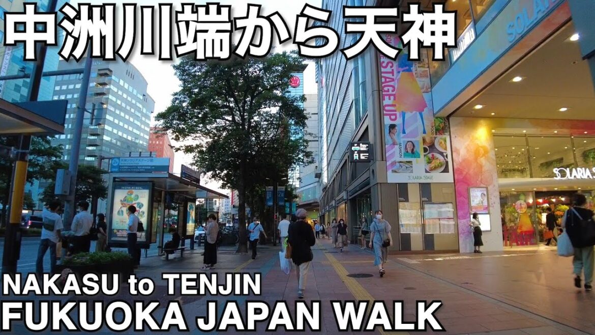 中洲川端から天神へ歩くvirtual Fukuoka Nakasu to Tenjin