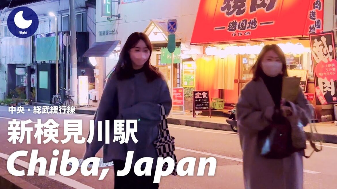 ⁴ᴷ Japan: Shin Kemigawa Station, Chiba / Chuo Sobu Line : Walking Tour 60fps (January, 2023)