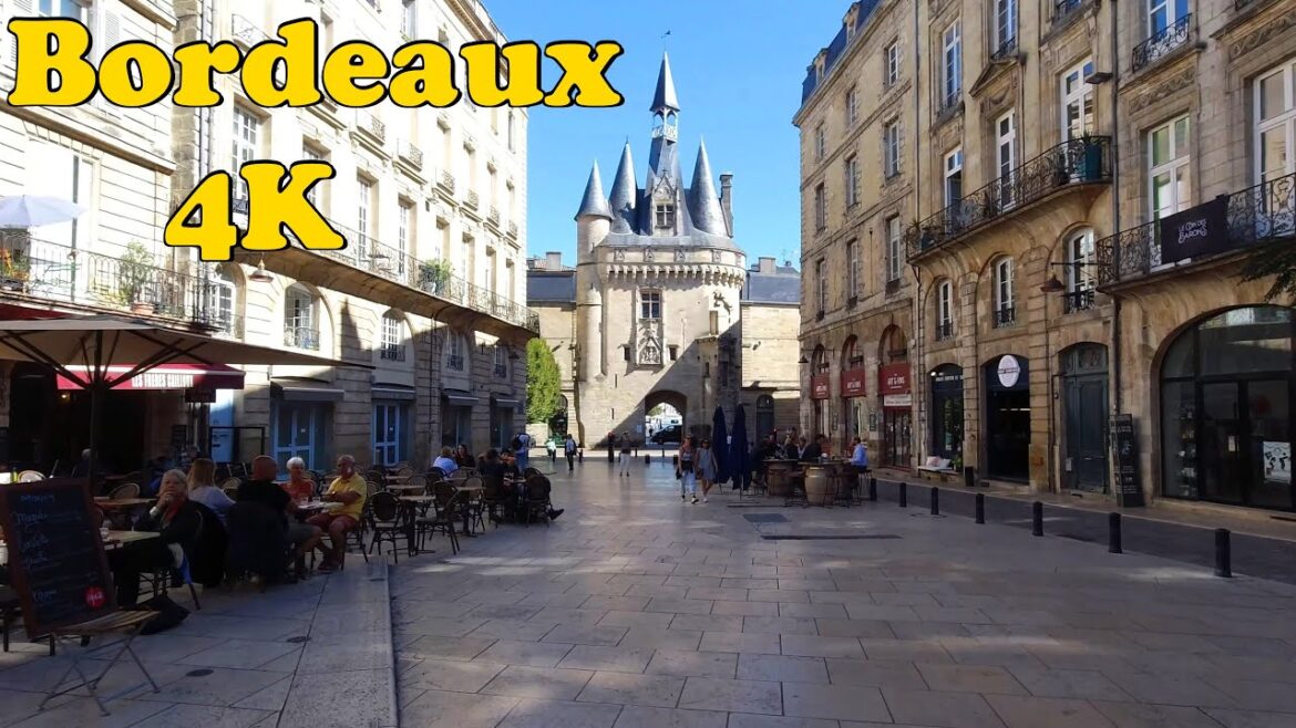 Bordeaux, France Walking tour 4K. [October 2022]
