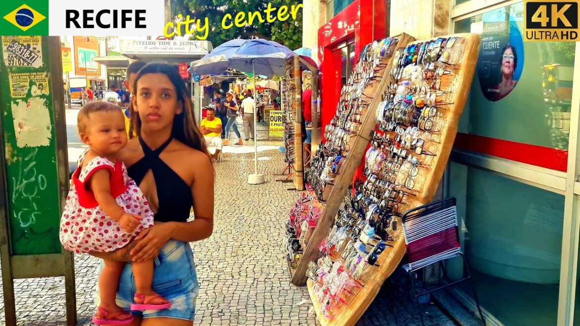 🇧🇷 How is Recife city center? [4K] street walk in Recife - Pernambuco, Brazil