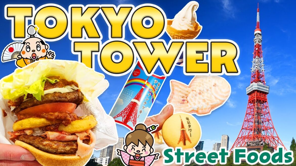 Tokyo Tower Food & Souvenirs / Street food around Tokyo Tower / Japan Tokyo Tower Food & Souvenirs / Street food around Tokyo Tower / Japan