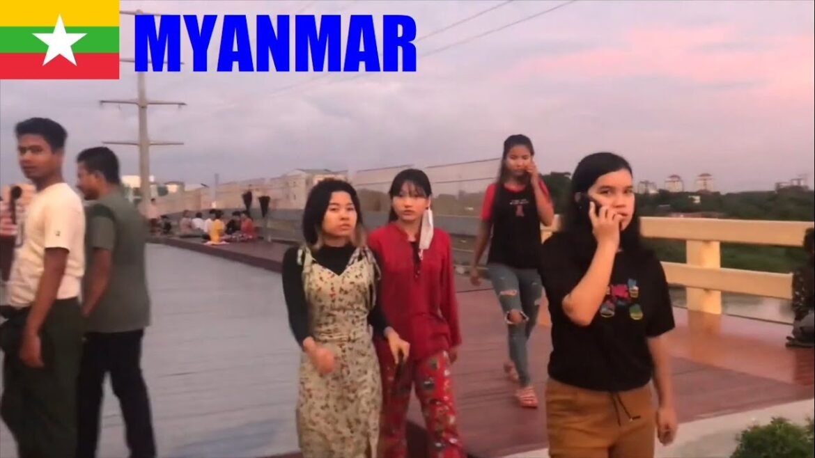 【🇲🇲 MYANMAR】 People Enjoy Moments and Freshness of Life beside JAPAN Bridge in YANGON