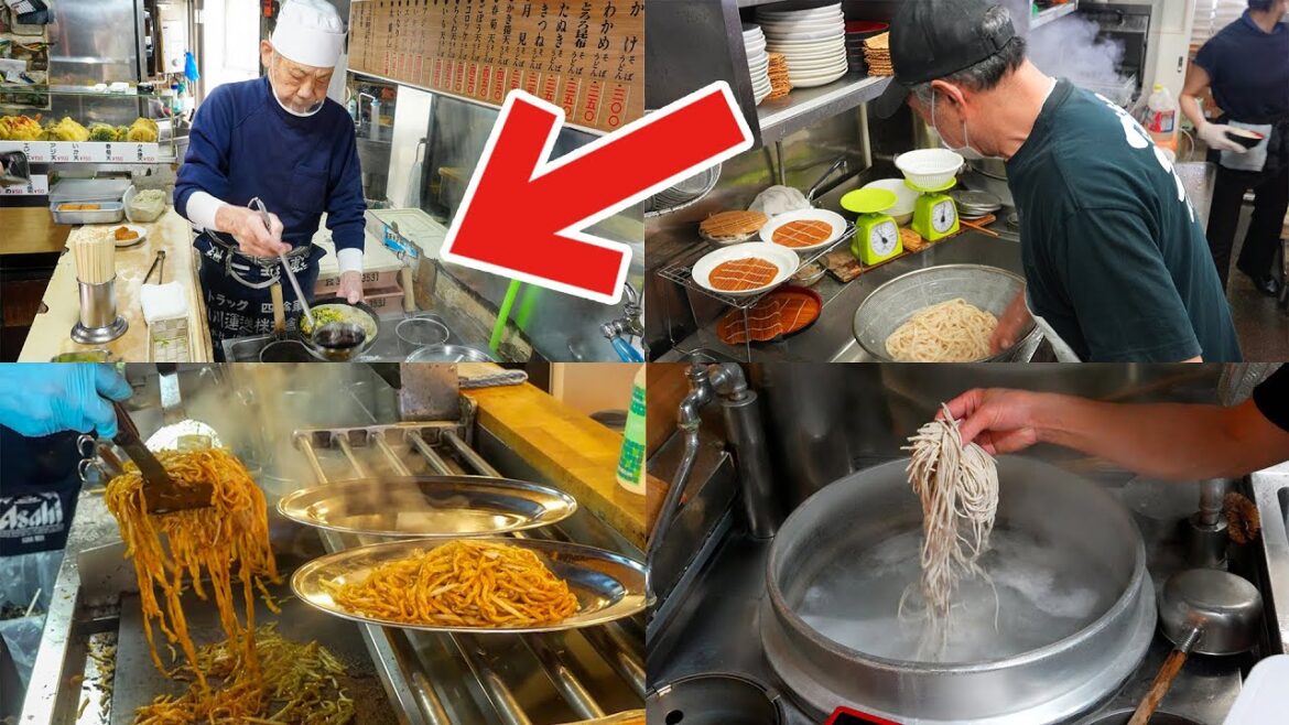 Best Japanese Noodles Collection - Soba Udon Yakisoba - Street Food うどん そば やきそば