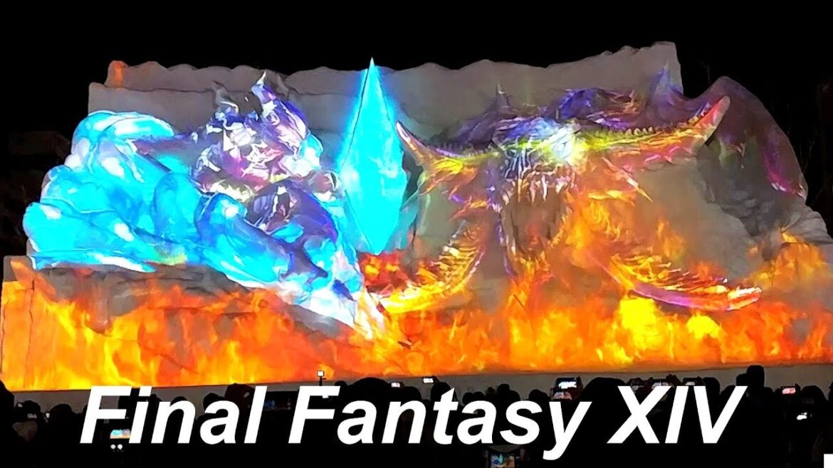 Japan Travel #001: Final Fantasy XIV Light Show @ Sapporo Snow Festival 2018 (ファイナルファンタジーXIV)