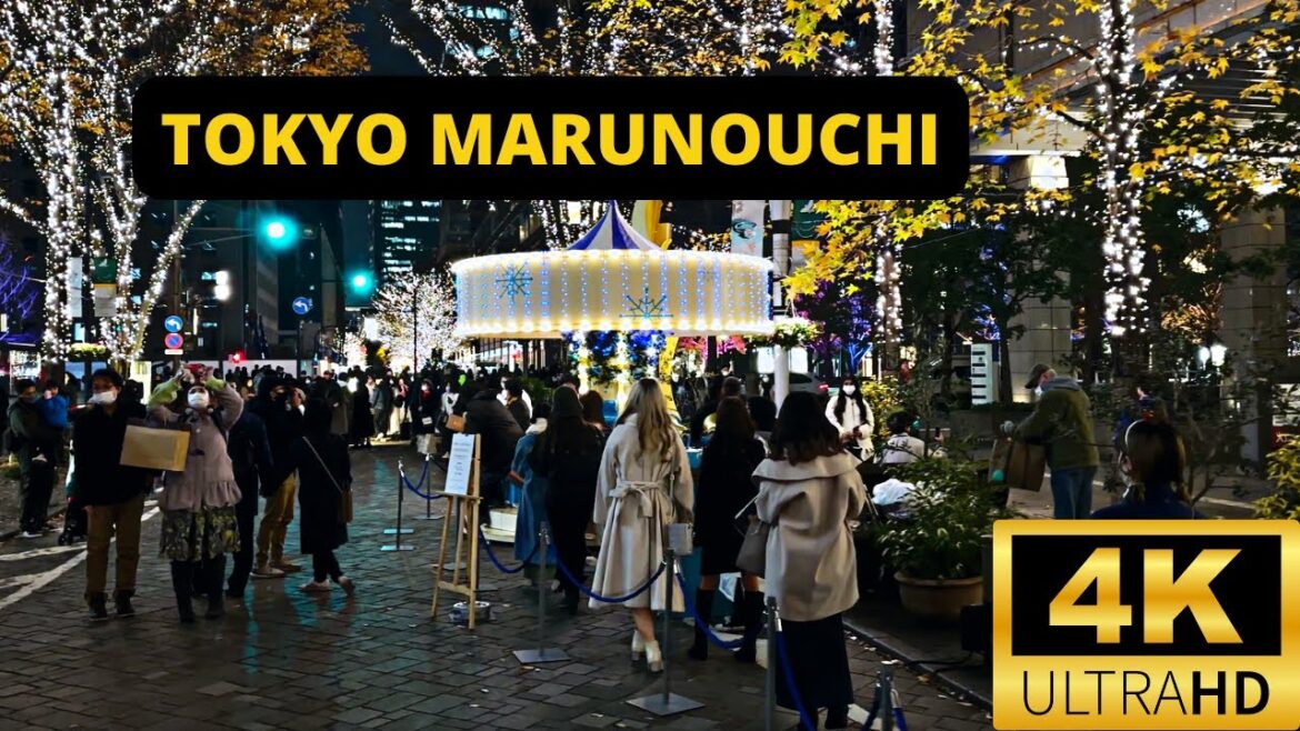 TOKYO, JAPAN 🇯🇵 [4K] Marunouchi Street Park — Winter Illumination 2023