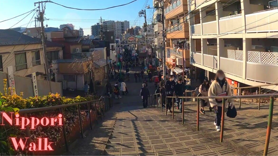 Nippori Tokyo in Japan walking tour【4K】12.2022 Nippori Tokyo in Japan walking tour【4K】12.2022