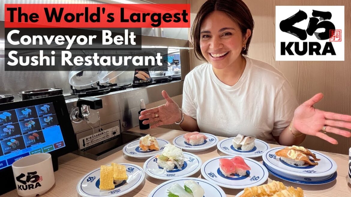 I take you with me to the world's largest conveyor belt sushi restaurant! Did I eat a lot? Hahaha I take you with me to the world's largest conveyor belt sushi restaurant! Did I eat a lot? Hahaha