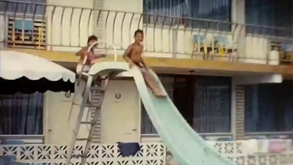 1950s/60s Family Vacation at the Pool - Beach Home Movies - Family - Trip - Vintage Footage Video