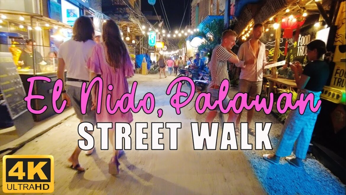 Walking Tour 4K | El Nido Night Walk | Julanders