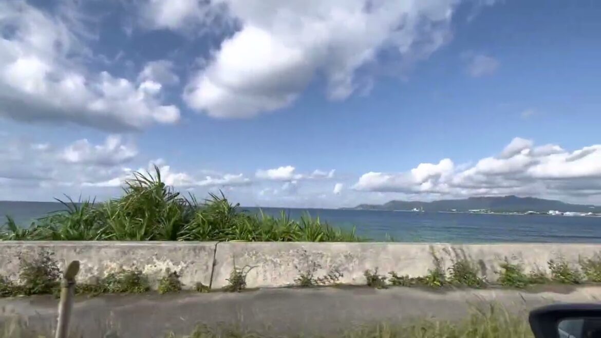 Sukuta, driving up to Nago in Okinawa, Japan ❤️Love the sea view and i found peace 😂 car rental