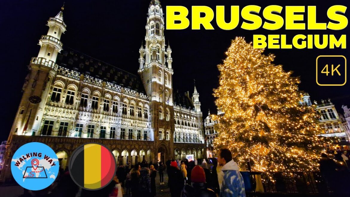 Brussels, Belgium Walking Tour - 4K 60fps with Captions