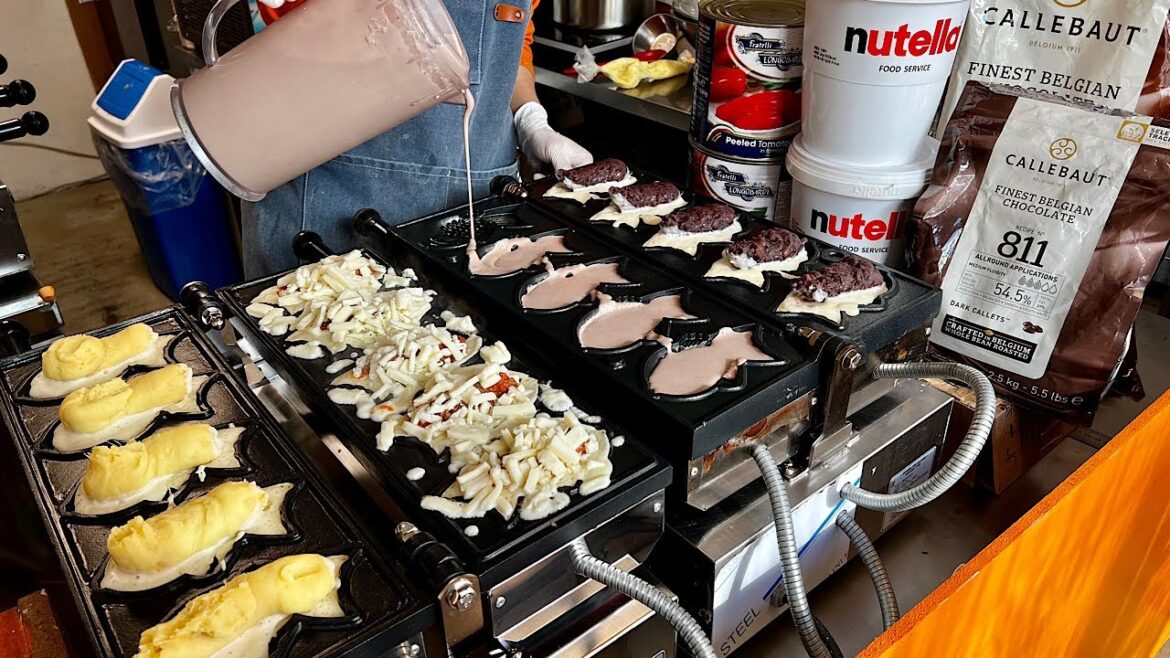 재료 준비만 하루 8시간 걸리는 역대급 붕어빵! 미친 퀄리티의 수제 붕어빵 Premium handmade fish shaped bread - Korean street food