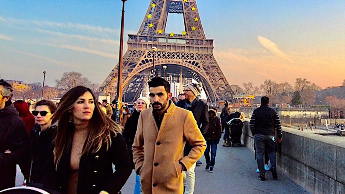 Paris France Walking Tour - Tower Eiffel Amazing Beautiful