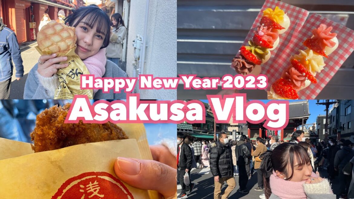【Asakusa Vlog】Sensoji Temple in Asakusa, touring famous spots and eating Japanese and popular foods